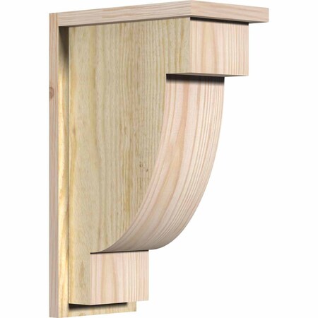 Ekena Millwork Alpine Rough Sawn Corbel w/Backplate, Douglas Fir, 8"W x 14"D x 22"H COR08X14X22ALP01RDF